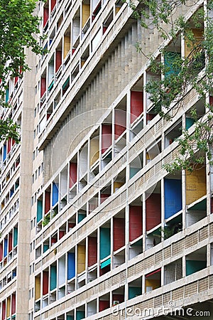 The Unite d Habitation Corbusier in French city of Marseille Stock Photo